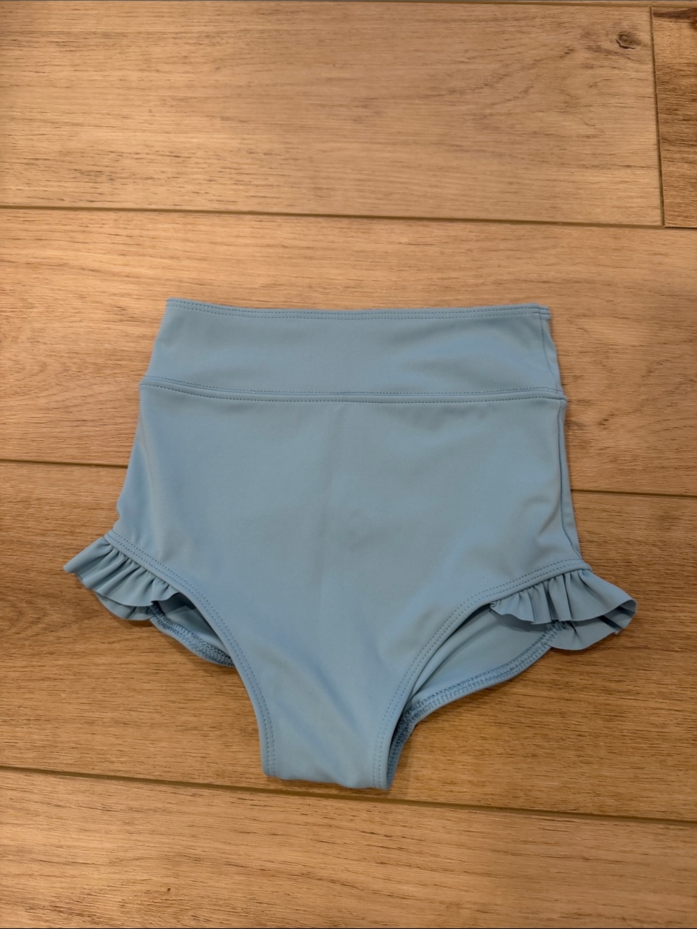 Tiger Friday High-Waisted Light Blue Ruffle Briefs